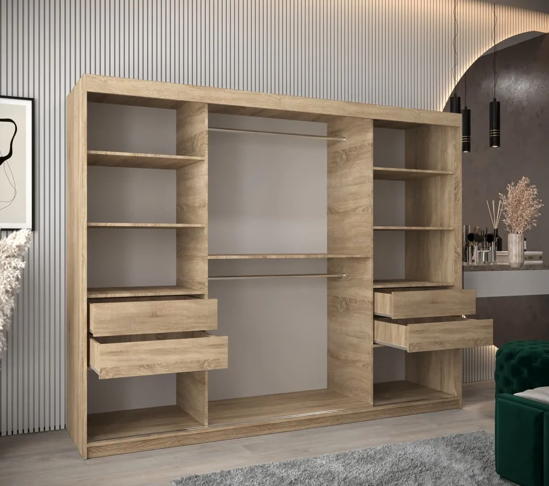 Rhomb Sliding Door Wardrobe 250cm