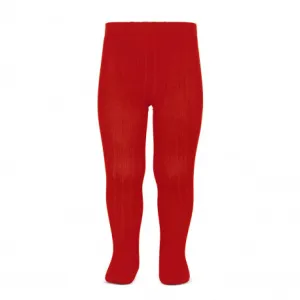 Ribbed Tights Red