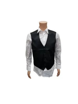 Satin Vest Black