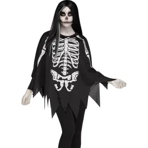 Skeleton Poncho - White Bones Skeleton
