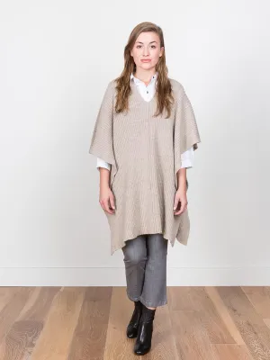 slip poncho - oatmeal