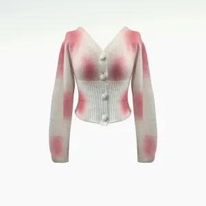 SPRAY KNITTED CASHMENRE BLOUSE