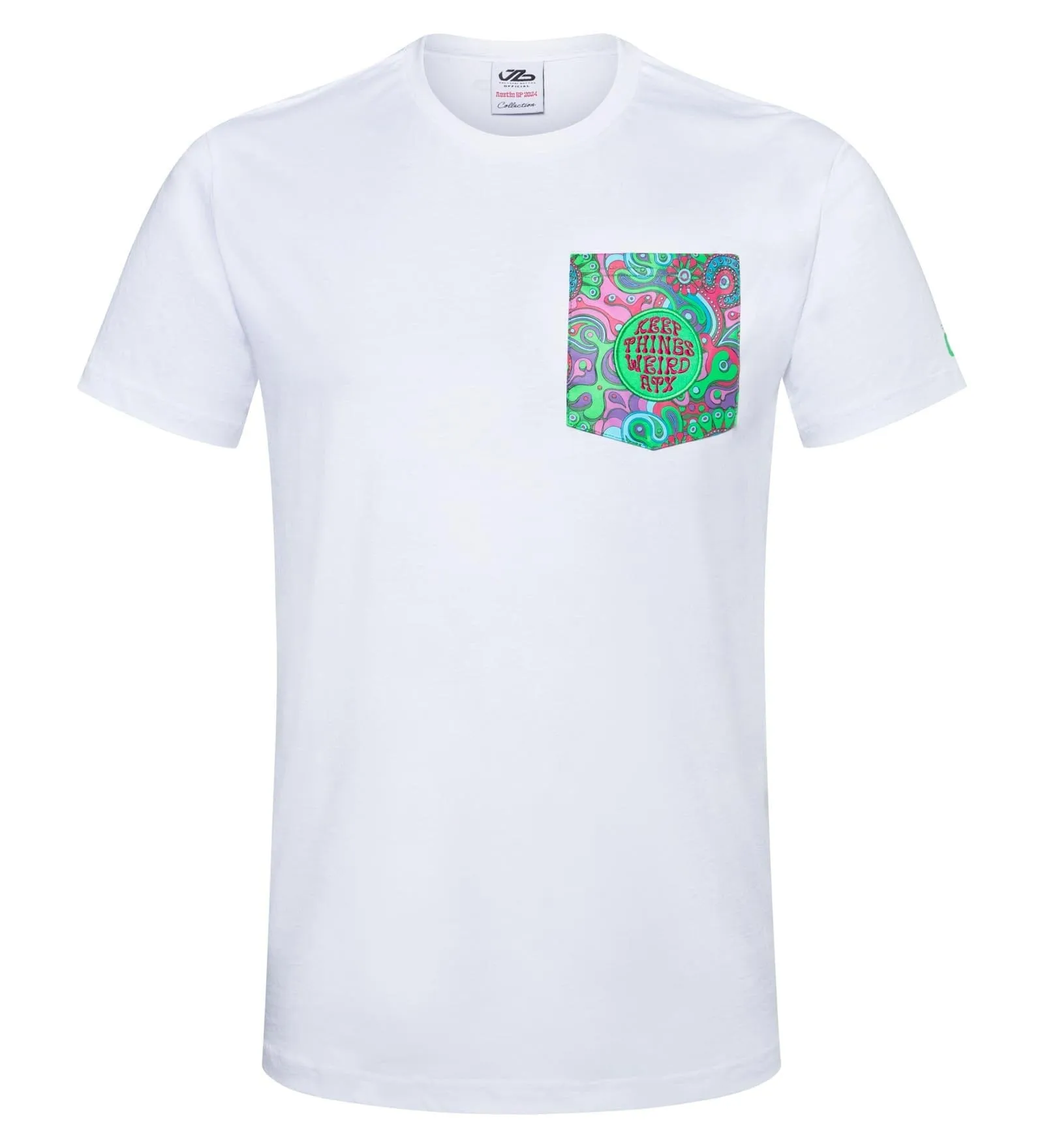 Stake F1 Kick Sauber Men's Special Edition Valtteri Bottas "Keep Things Weird" Austin GP T-Shirt- Black/White