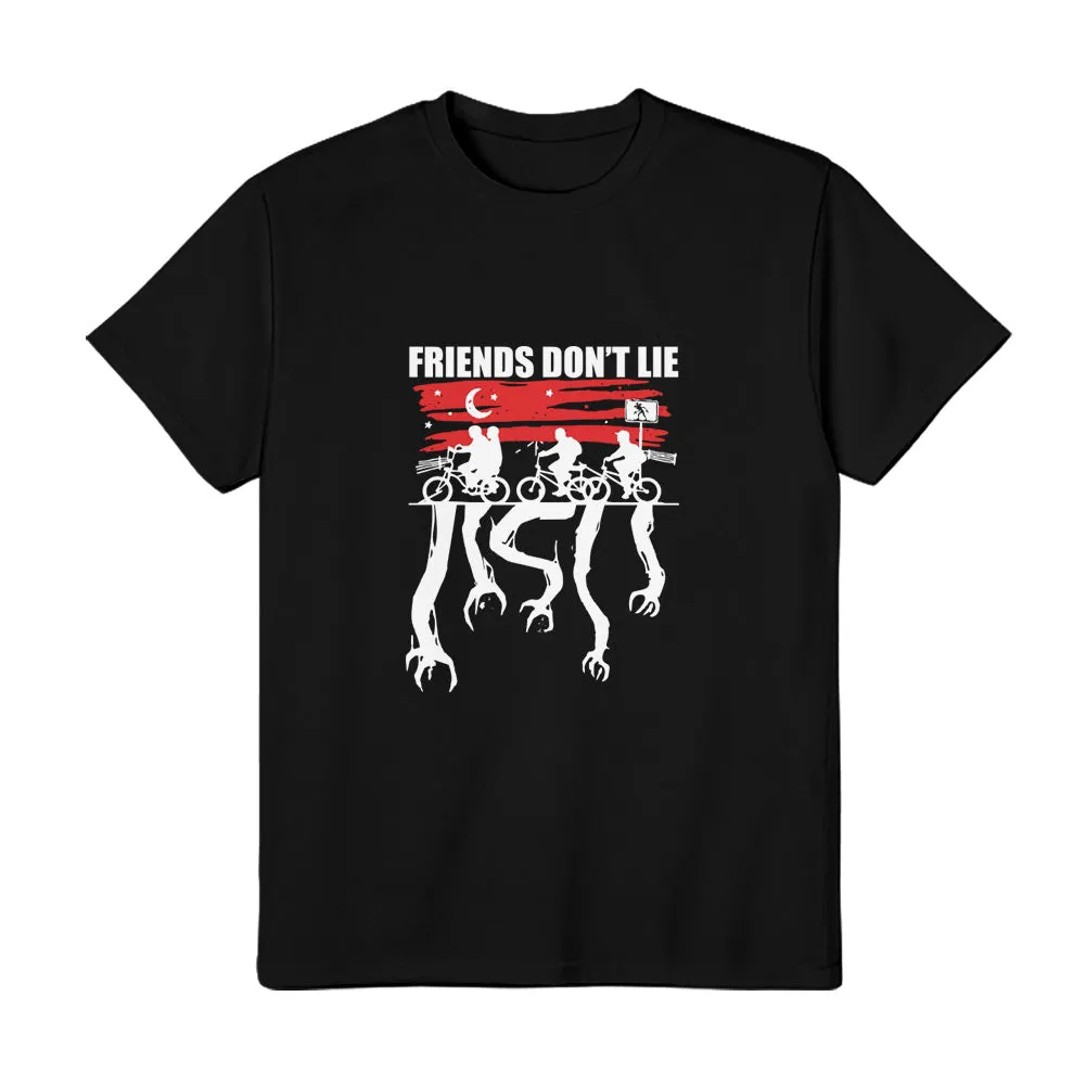 Stranger Things  Friends Don‘t Lie Cosplay T-shirt Men Women Casual Summer 3D Print T-shirt Short Sleeve Shirt