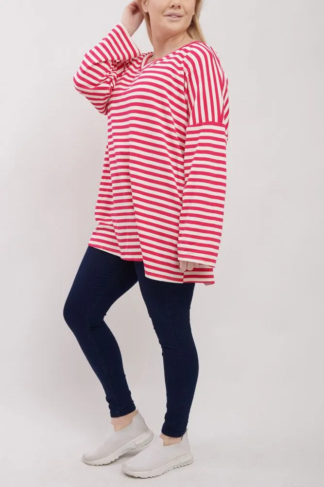 Stripe Print Cotton Top