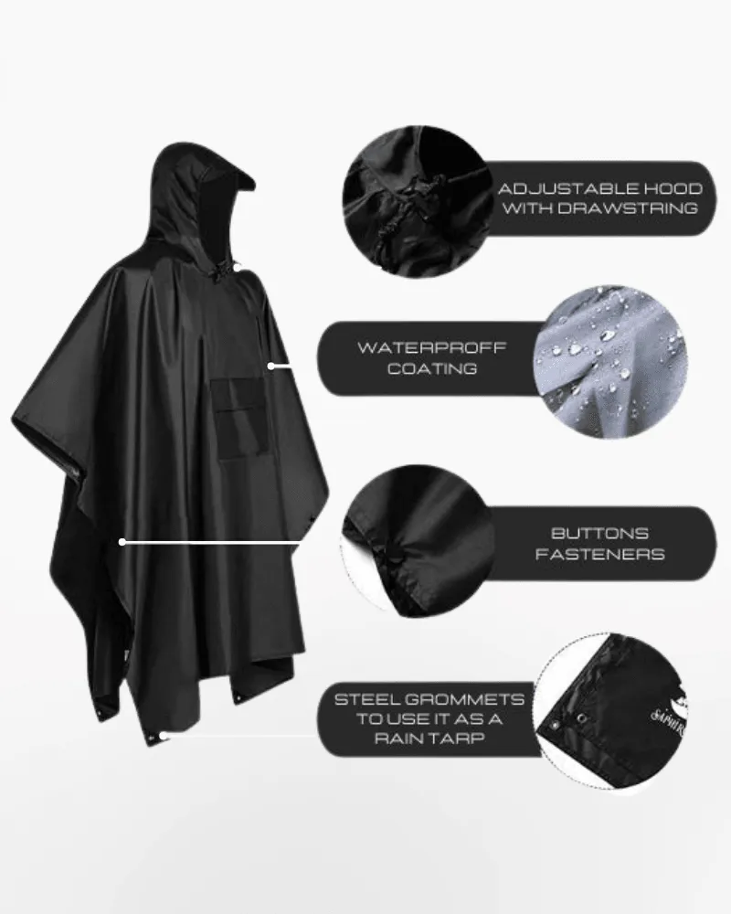 Techwear Multi Use Outwear Rain Poncho