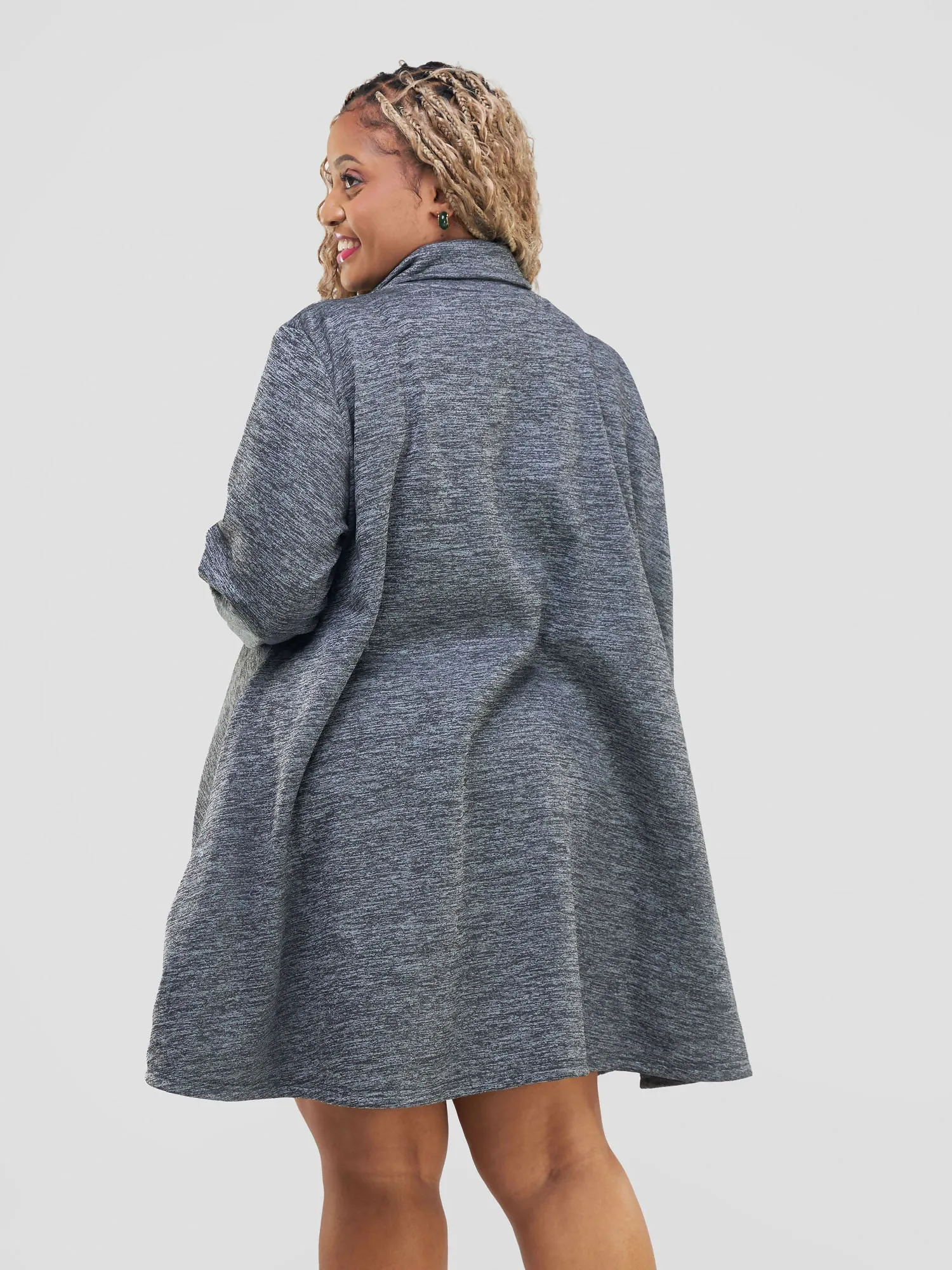 Timyt Urban Wear -Zen Side Pocket Dress - Dark Grey