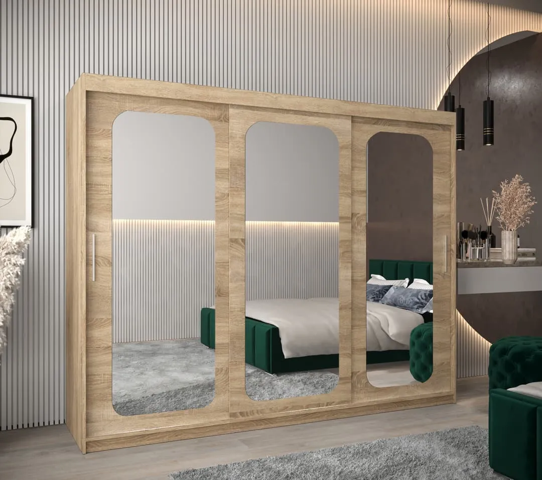 Uppsala T3 Sliding Door Wardrobe 250cm