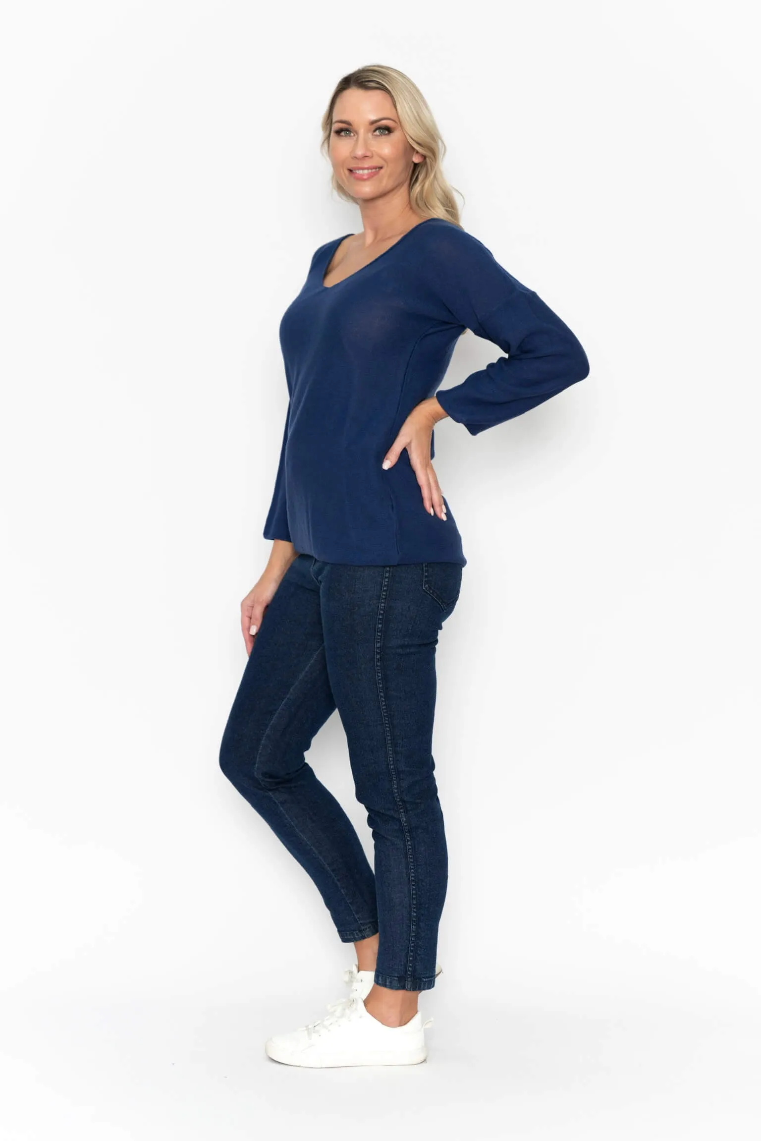 V Neck Knit Top
