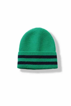 Varsity Striped Ribbed Beanie