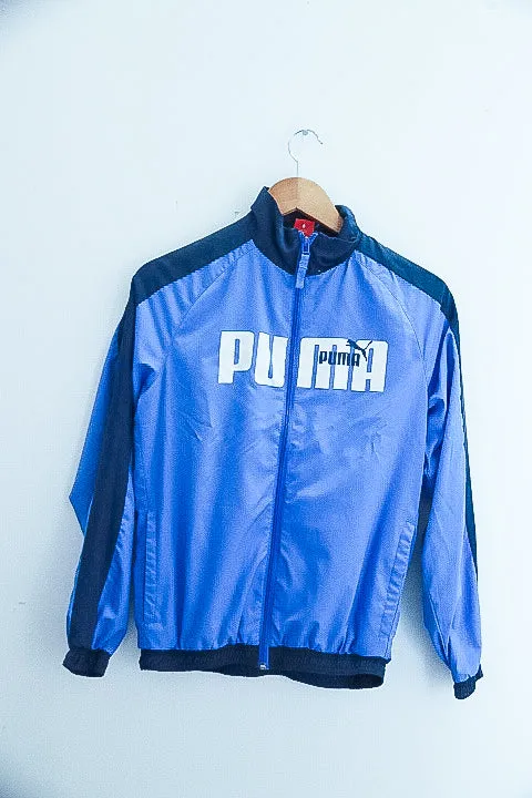 Vintage blue puma full zip womens track suit XL