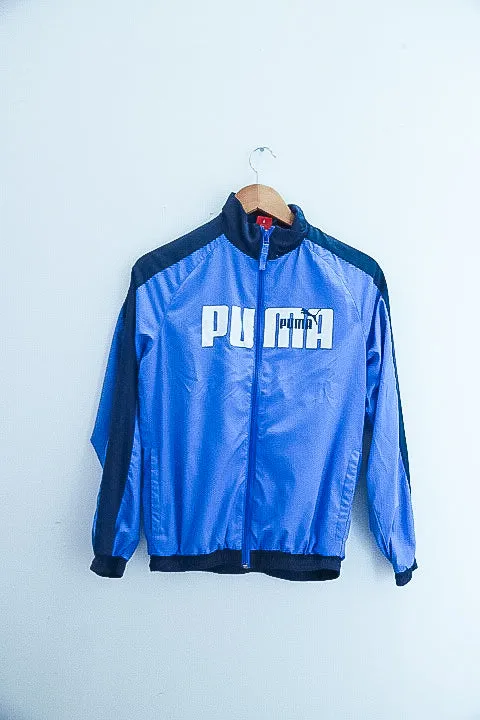 Vintage blue puma full zip womens track suit XL