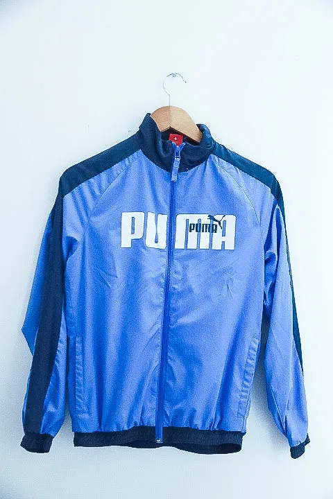 Vintage blue puma full zip womens track suit XL