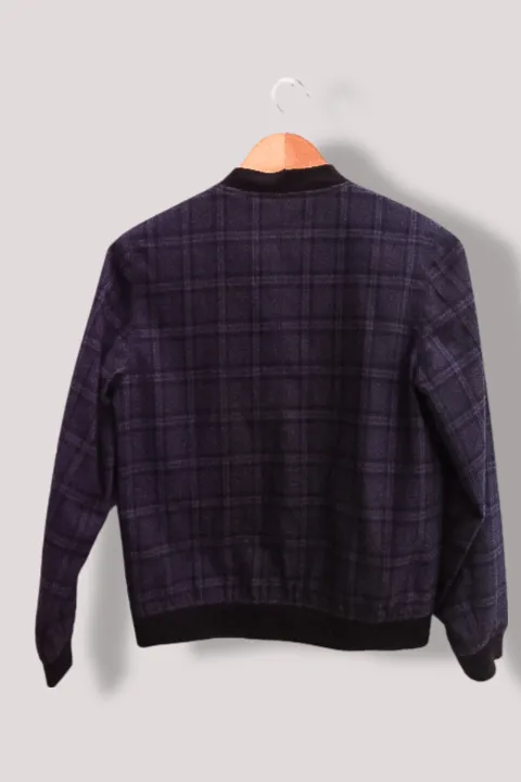 Vintage Boys Next Navy Blue full zip Check Suit Jacket