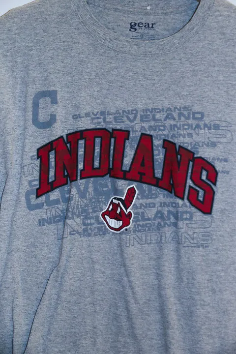 Vintage Gear Indians baseball mens grey small tees