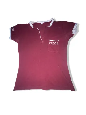 Vintage Incos burgundy 3 button up small tees