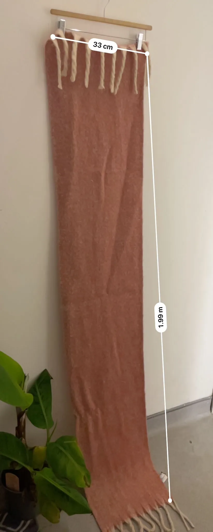 Vintage Parfois womens pink cashmere scarf