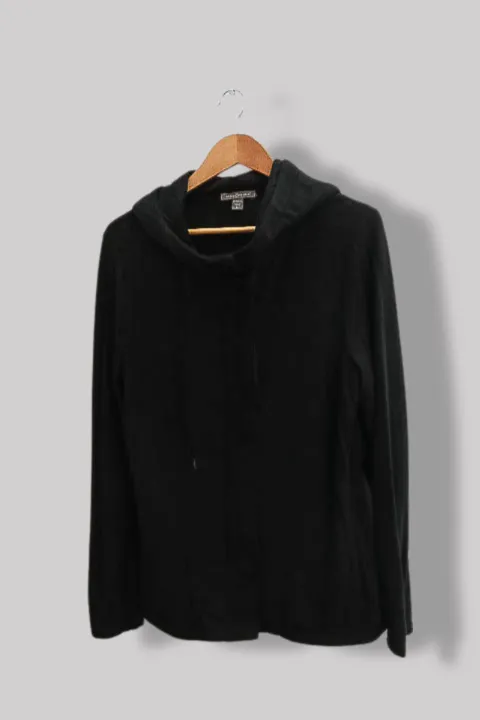 Vintage Peace & Pearl large black cotton polyester hoodie