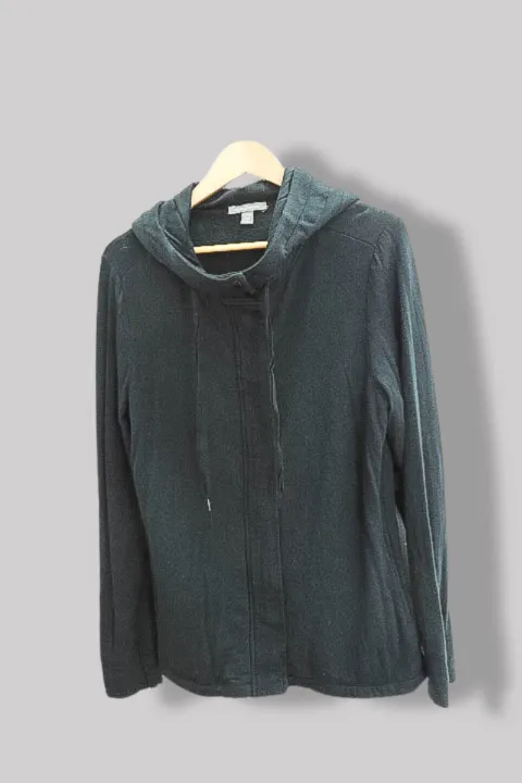 Vintage Peace & Pearl large black cotton polyester hoodie
