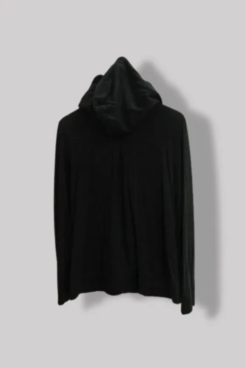 Vintage Peace & Pearl large black cotton polyester hoodie
