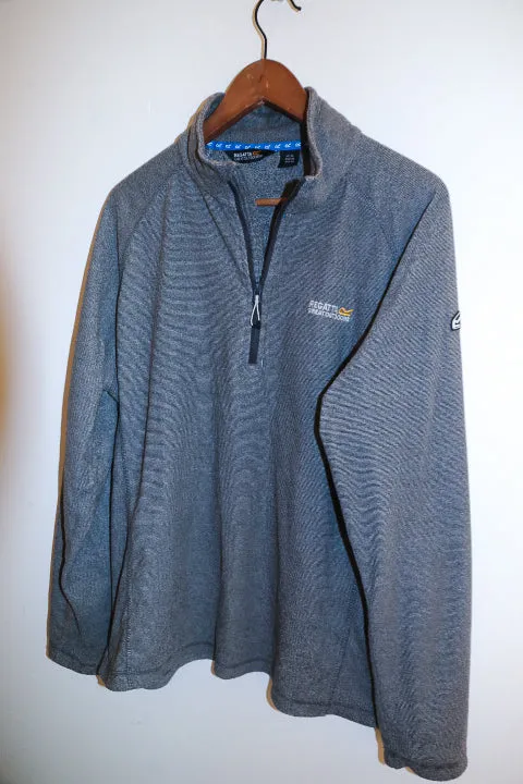 Vintage Regatta great outdoors mens 1/4 zip up fleece grey sweater