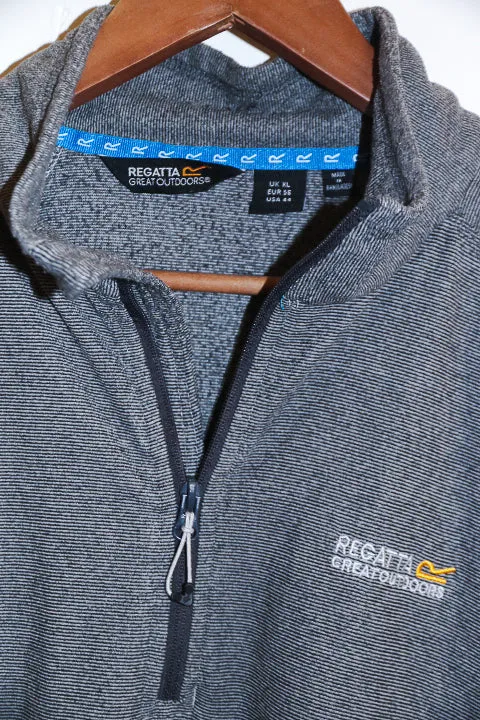 Vintage Regatta great outdoors mens 1/4 zip up fleece grey sweater