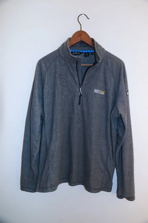 Vintage Regatta great outdoors mens 1/4 zip up fleece grey sweater