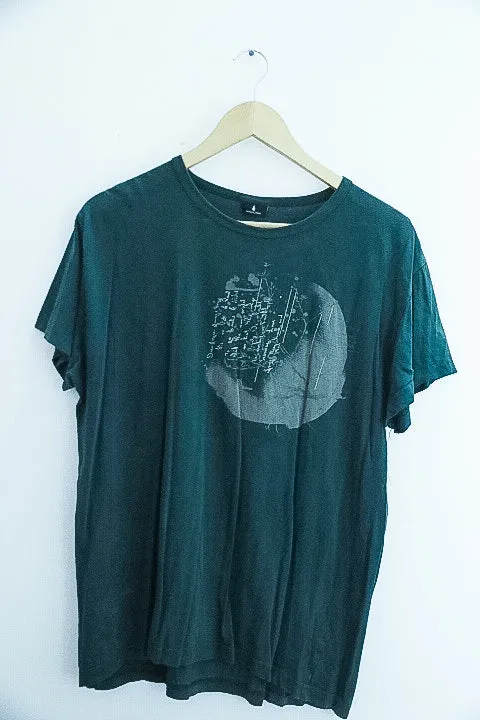 Vintage selected green graphics medium mens tees