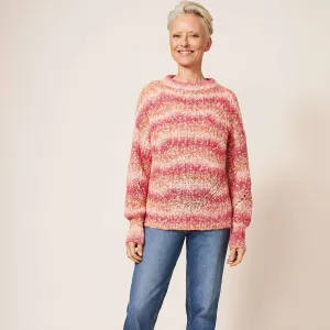 White Stuff Belonging Space Dye Jumper Pink