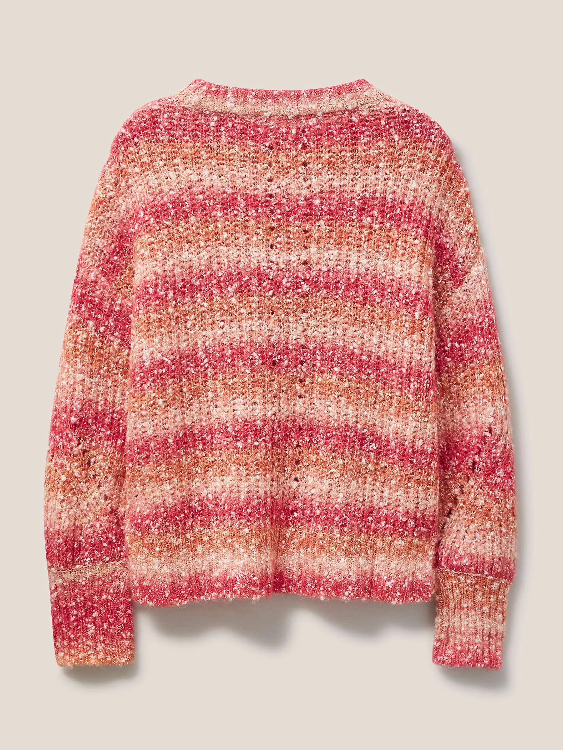 White Stuff Belonging Space Dye Jumper Pink