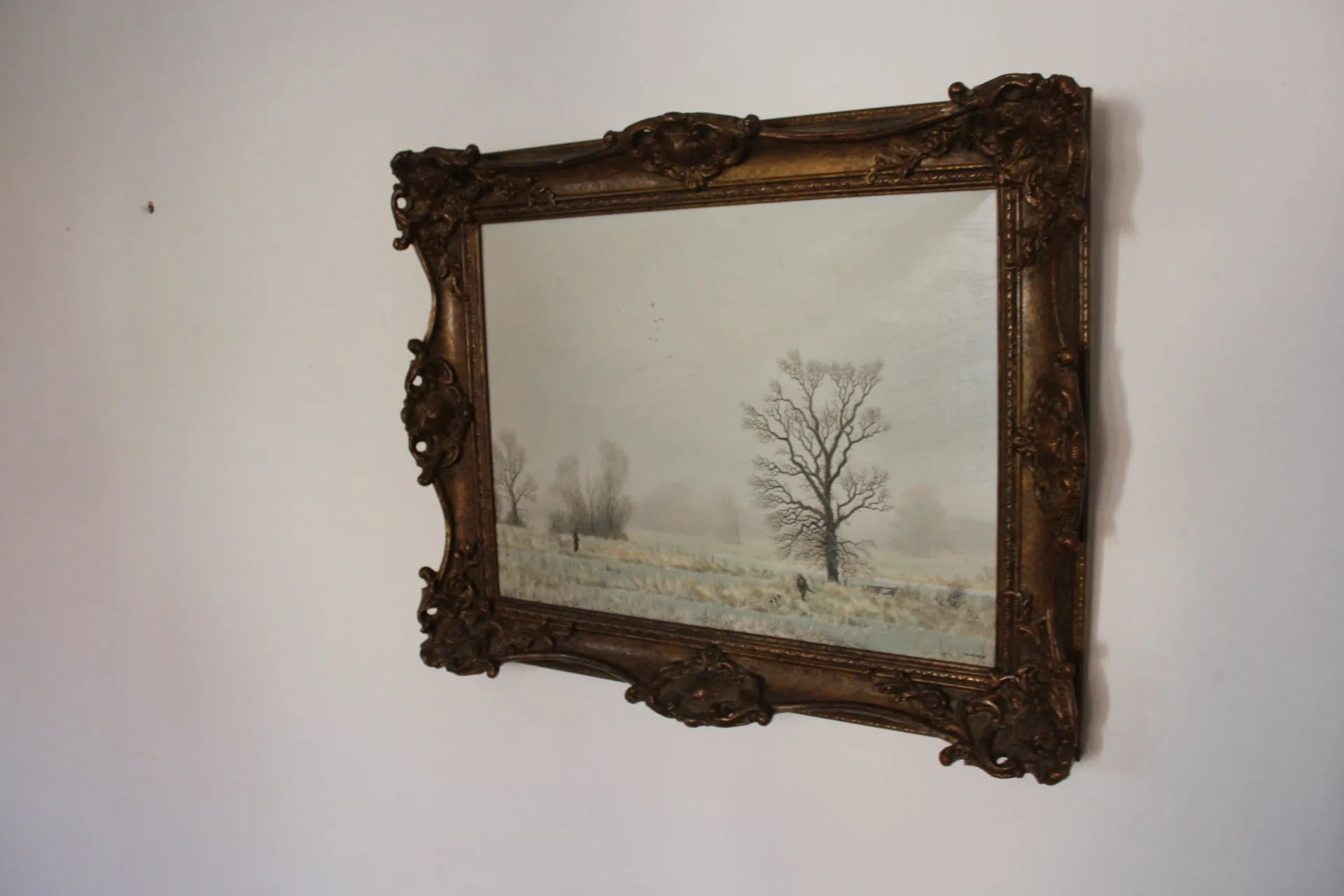Winter snow scene landscape pheasant shoot by Nicholas Mace