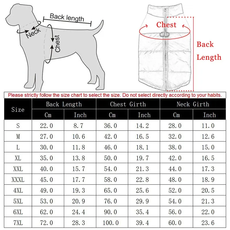 Winter Waterproof Pet Jacket for Dogs