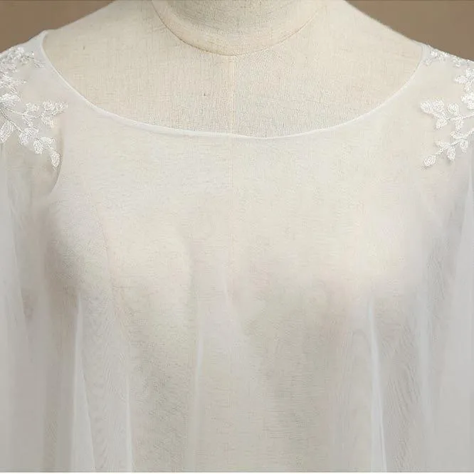 Women's Wrap Shrugs Shawls Tulle Wedding Party / Evening Appliques Flower Lace