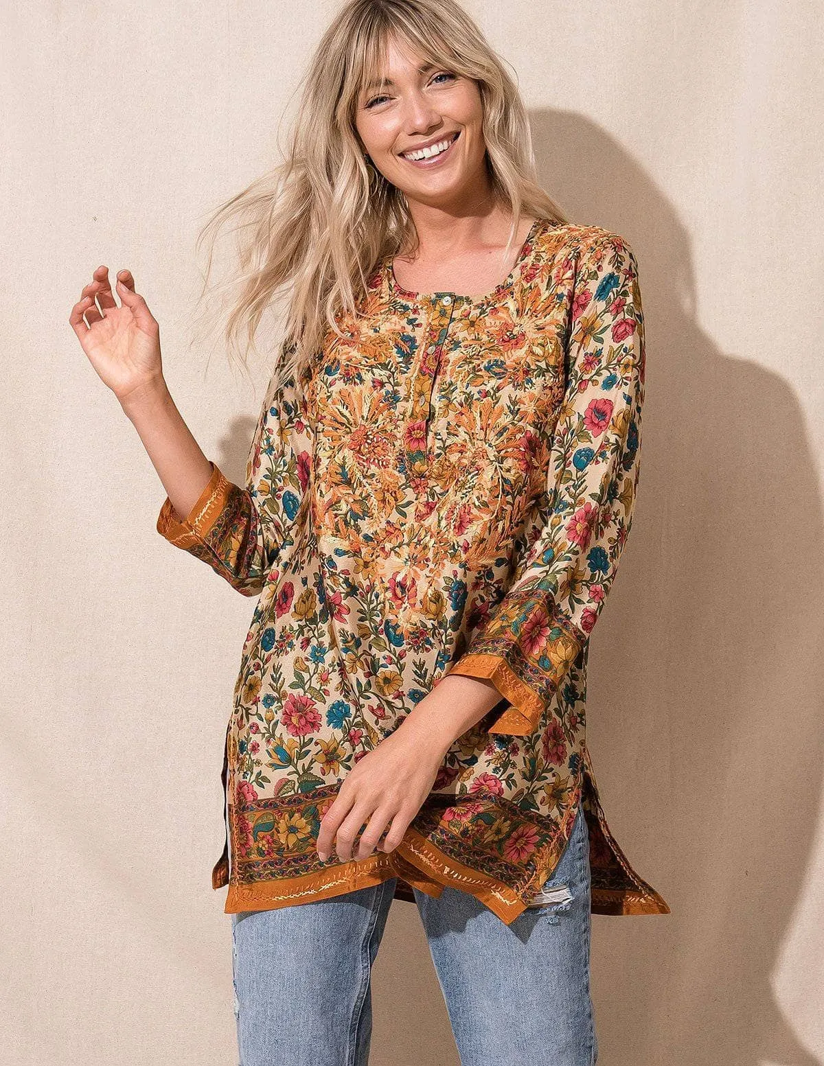 Zareena Flowy Tunic - Sienna